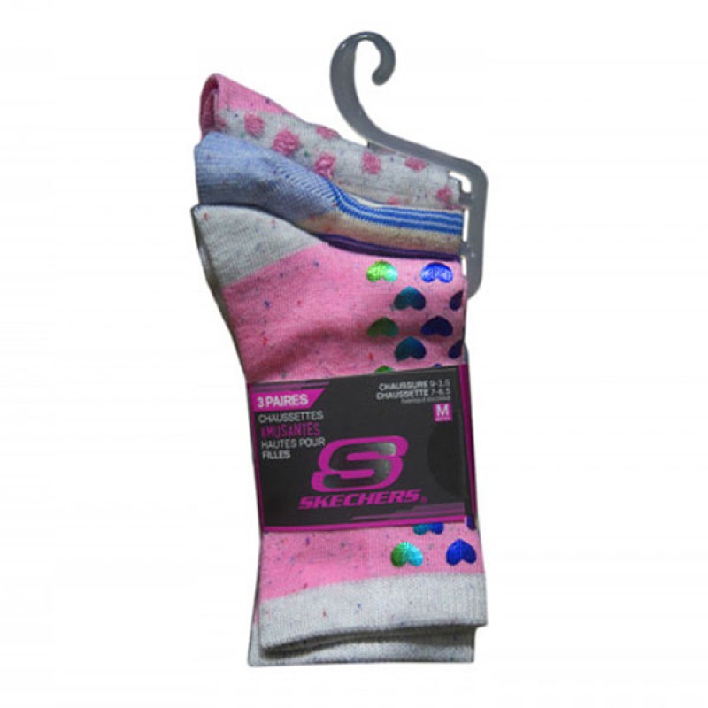 3PK GIRLS NON  TERRY CREW
